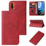 For Xiaomi Redmi 9 Power India Magnetic Closure Leather Phone Case(Red)