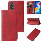 For Xiaomi Redmi Note 11S Magnetic Closure Leather Phone Case(Red)
