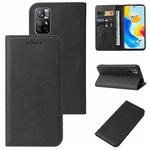 For Xiaomi Redmi Note 11S 5G Magnetic Closure Leather Phone Case(Black)