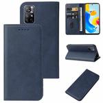 For Xiaomi Redmi Note 11S 5G Magnetic Closure Leather Phone Case(Blue)