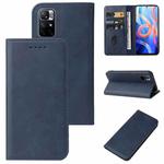For Xiaomi Redmi Note 11T 5G Magnetic Closure Leather Phone Case(Blue)
