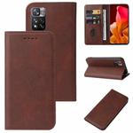 For Xiaomi Mi 11i / Poco F3 / Redmi K40 Magnetic Closure Leather Phone Case(Brown)