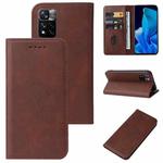 For Xiaomi Mi 11i HyperCharge Magnetic Closure Leather Phone Case(Brown)