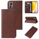 For Xiaomi 12 Lite Magnetic Closure Leather Phone Case(Brown)