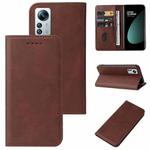 For Xiaomi 12S Pro Magnetic Closure Leather Phone Case(Brown)