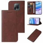 For Xiaomi Redmi 10X Pro 5G Magnetic Closure Leather Phone Case(Brown)