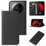 For Xiaomi 12S Ultra Magnetic Closure Leather Phone Case(Black)