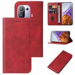 For Xiaomi Mi 11 Pro Magnetic Closure Leather Phone Case(Red)