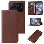 For Xiaomi Mi 11 Ultra Magnetic Closure Leather Phone Case(Brown)