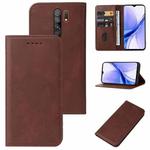 For Xiaomi Poco M2 Magnetic Closure Leather Phone Case(Brown)