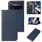 For Xiaomi Poco X4 Pro 5G Magnetic Closure Leather Phone Case(Blue)