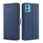 For TCL 305i Ultra-thin Voltage Side Buckle Horizontal Flip Leather Phone Case(Blue)