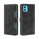 For TCL 305i Skin Feel Magnetic Buckle Leather Phone Case(Black)