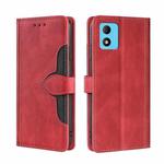 For TCL 305i Skin Feel Magnetic Buckle Leather Phone Case(Red)