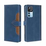 For Xiaomi Redmi K50 Ultra/Xiaomi 12T/Xiaomi 12T Pro Skin Feel Magnetic Buckle Leather Phone Case(Blue)