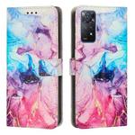 For Xiaomi Redmi Note 11 Pro 4G Global Painted Marble Pattern Leather Phone Case(Pink Purple)