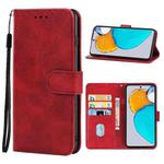 For Motorola Moto E22s Leather Phone Case(Red)
