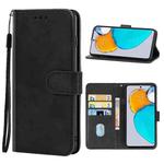 For Motorola Moto E22s Leather Phone Case(Black)