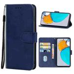 For Motorola Moto E22s Leather Phone Case(Blue)