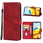 For Xiaomi Poco M5 Leather Phone Case(Red)