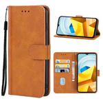 For Xiaomi Poco M5 Leather Phone Case(Brown)