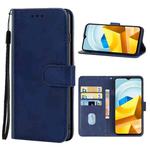 For Xiaomi Poco M5 Leather Phone Case(Blue)