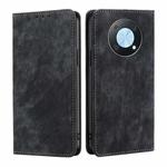For Huawei nova Y90 4G RFID Anti-theft Brush Magnetic Leather Phone Case(Black)