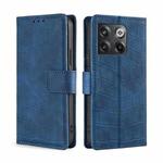 For OnePlus Ace Pro 5G Skin Feel Crocodile Magnetic Clasp Leather Phone Case(Blue)