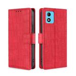 For TCL 305i Skin Feel Crocodile Magnetic Clasp Leather Phone Case(Red)