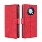 For Huawei nova Y90 4G Skin Feel Crocodile Magnetic Clasp Leather Phone Case(Red)