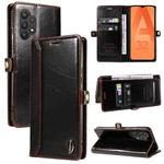 For Samsung Galaxy A32 5G / M32 5G GQUTROBE RFID Blocking Oil Wax Leather Phone Case(Brown)