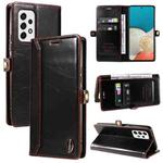 For Samsung Galaxy A53 5G GQUTROBE RFID Blocking Oil Wax Leather Phone Case(Brown)