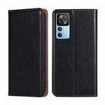 For Xiaomi Redmi K50 Ultra Gloss Oil Solid Color Magnetic Leather Phone Case(Black)