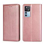 For Xiaomi Redmi K50 Ultra Gloss Oil Solid Color Magnetic Leather Phone Case(Rose Gold)