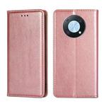 For Huawei nova Y90 4G Gloss Oil Solid Color Magnetic Leather Phone Case(Rose Gold)