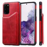 For Galaxy S20 Plus Calf Texture Horizontal Flip Leather Case with Holder & Card Slots & Frame(Red)