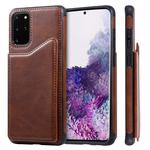 For Galaxy S20 Plus Calf Texture Horizontal Flip Leather Case with Holder & Card Slots & Frame(Coffee)