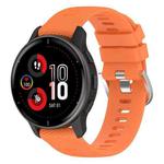 For Garmin Venu 2Plus 20mm Cross Textured Silicone Watch Band(Orange)