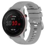 For Garmin Forerunner255S 18mm Cross Textured Silicone Watch Band(Light Grey)