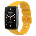 For Xiaomi Mi Band 7 Pro Litchi Texture Leather Watch Band(Yellow)