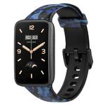 For Xiaomi Mi Band 7 Pro Printing Silicone Watch Band(Camouflage Blue)