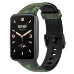 For Xiaomi Mi Band 7 Pro Printing Silicone Watch Band(Camouflage Green)