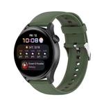For Huawei Watch3 Pro New Solid Color Soft Silicone Watch Band(Dark Green)