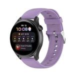 For Huawei Watch3 Pro New Solid Color Soft Silicone Watch Band(Light Purple)