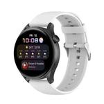 For Huawei Watch3 Pro New Solid Color Soft Silicone Watch Band(White)