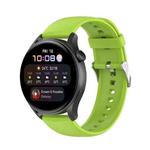 For Huawei Watch3 Pro New Solid Color Soft Silicone Watch Band(Lime Green)