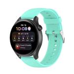 For Huawei Watch3 Pro New Solid Color Soft Silicone Watch Band(Teal)