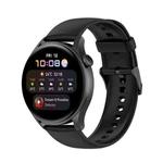 For Huawei Watch3 Pro New Solid Color Soft Silicone Watch Band(Black)