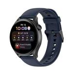 For Huawei Watch3 Pro New Solid Color Soft Silicone Watch Band(Navy Blue)