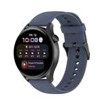 For Huawei Watch3 Pro New Solid Color Soft Silicone Watch Band(Blue Grey)